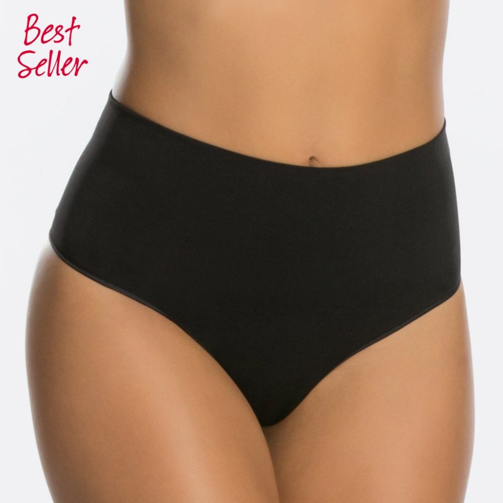 Spanx Everyday Shaping Panties Thong (NWT, Size S, Black)